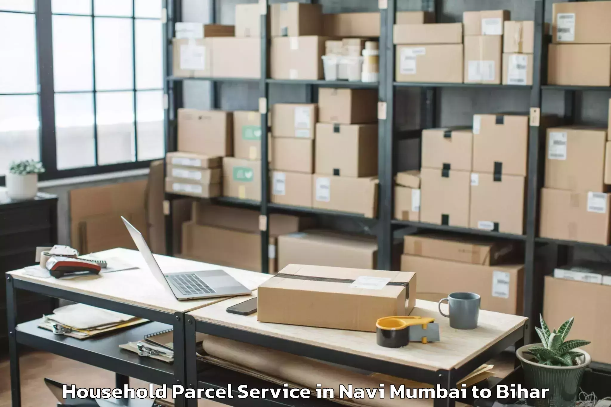 Professional Navi Mumbai to Rajaun Household Parcel